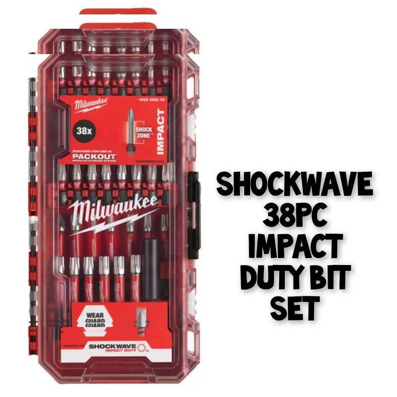 سری پیچ گوشتی میلواکی مدل SHOCKWAVE بسته 38 عددی