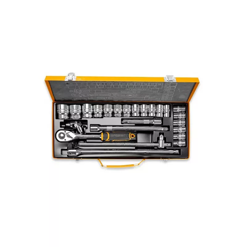 آچار بکس دینگشی مدل CR-V1/2 مجموعه 24 عددی