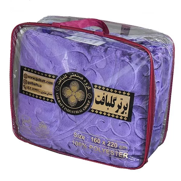پتو گلبافت مدل گلبرجسته يك نفره سايز 160x220سانتی متر