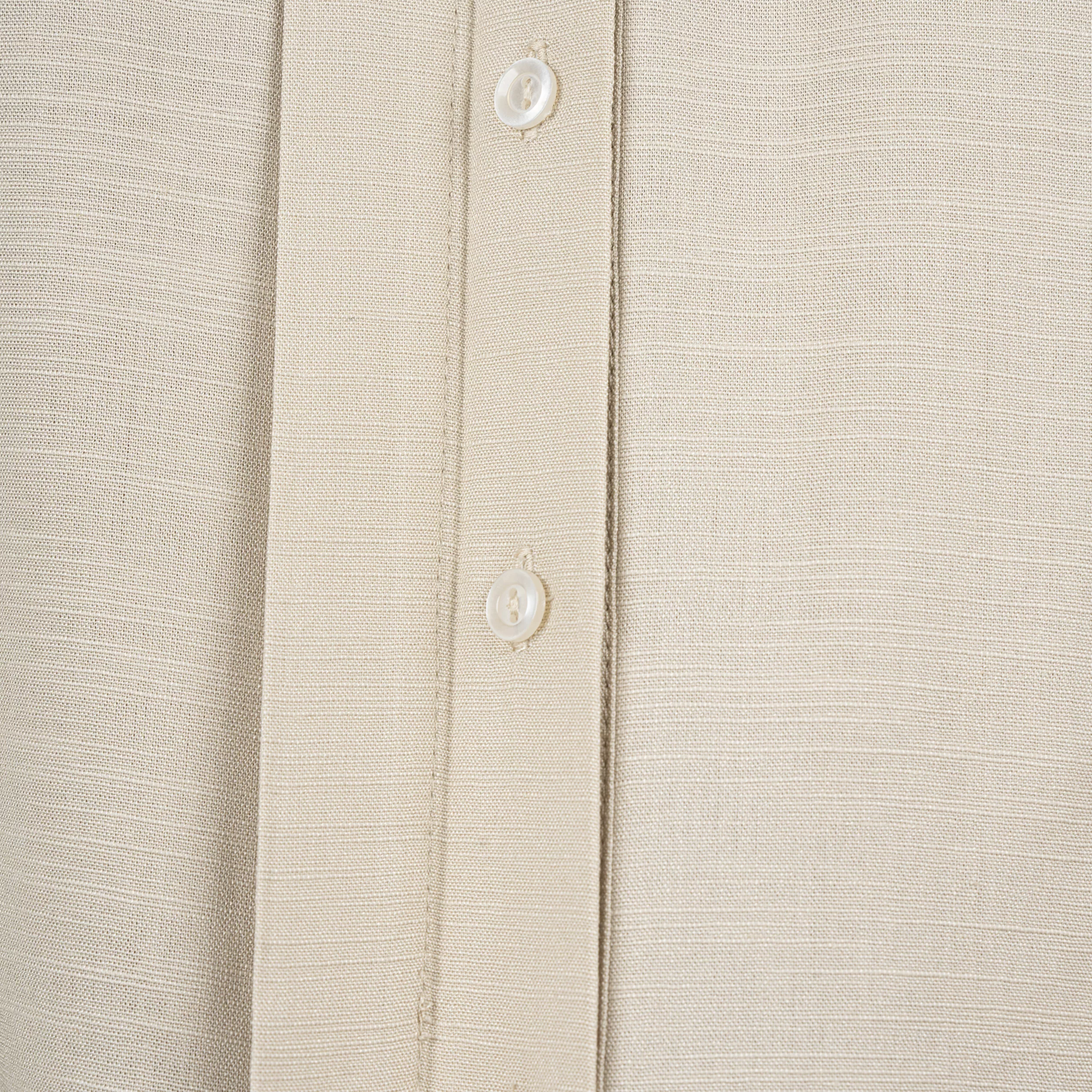 شومیز آستین کوتاه یقه انگلیسی زنانه سرژه مدل 207369 رنگ کرم