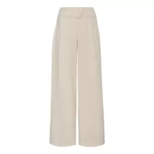 شلوار آزاد زنانه نیزل مدل 521 رنگ کرم