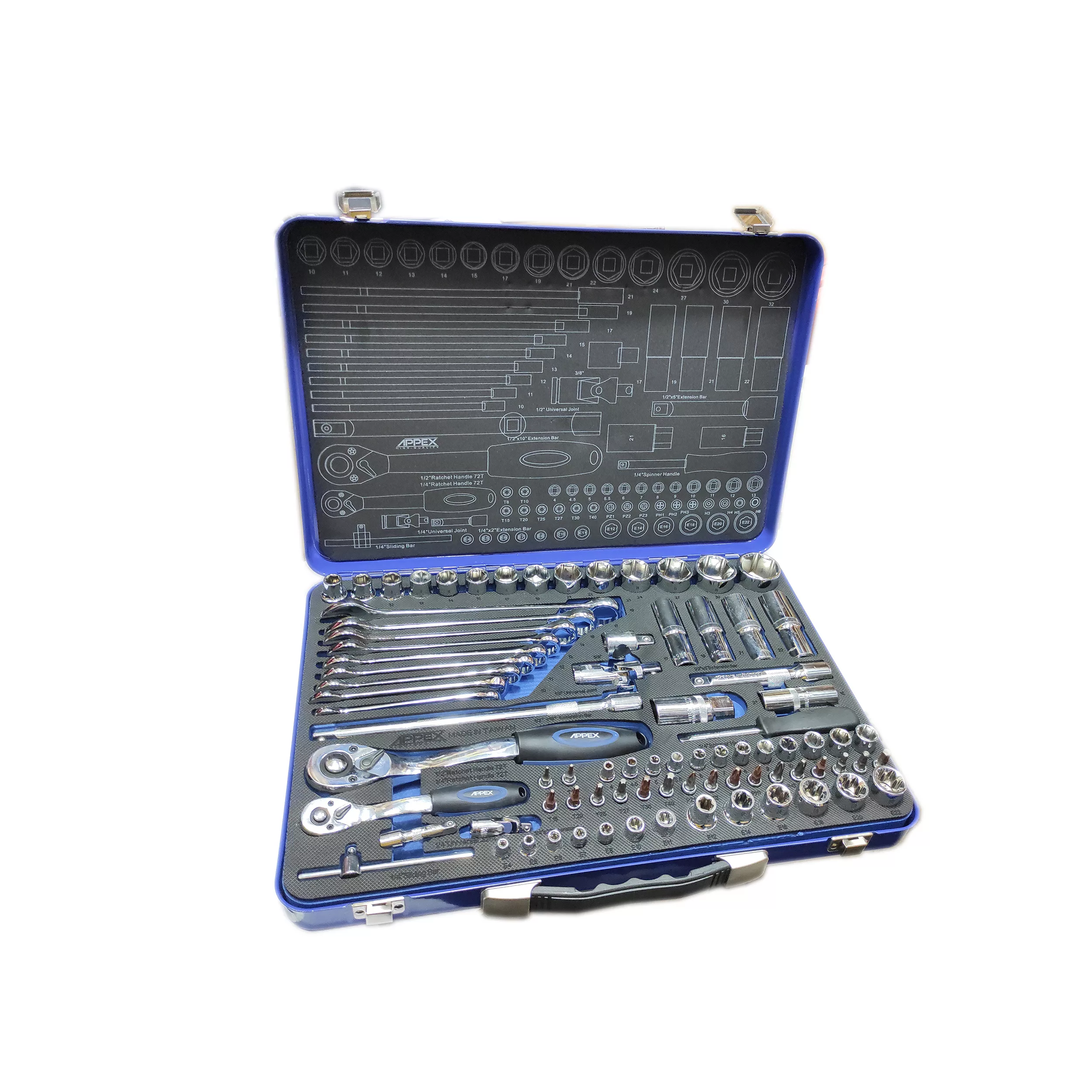 آچار بکس اپکس کد SMT-apx158282pcs مجموعه 82 عددی
