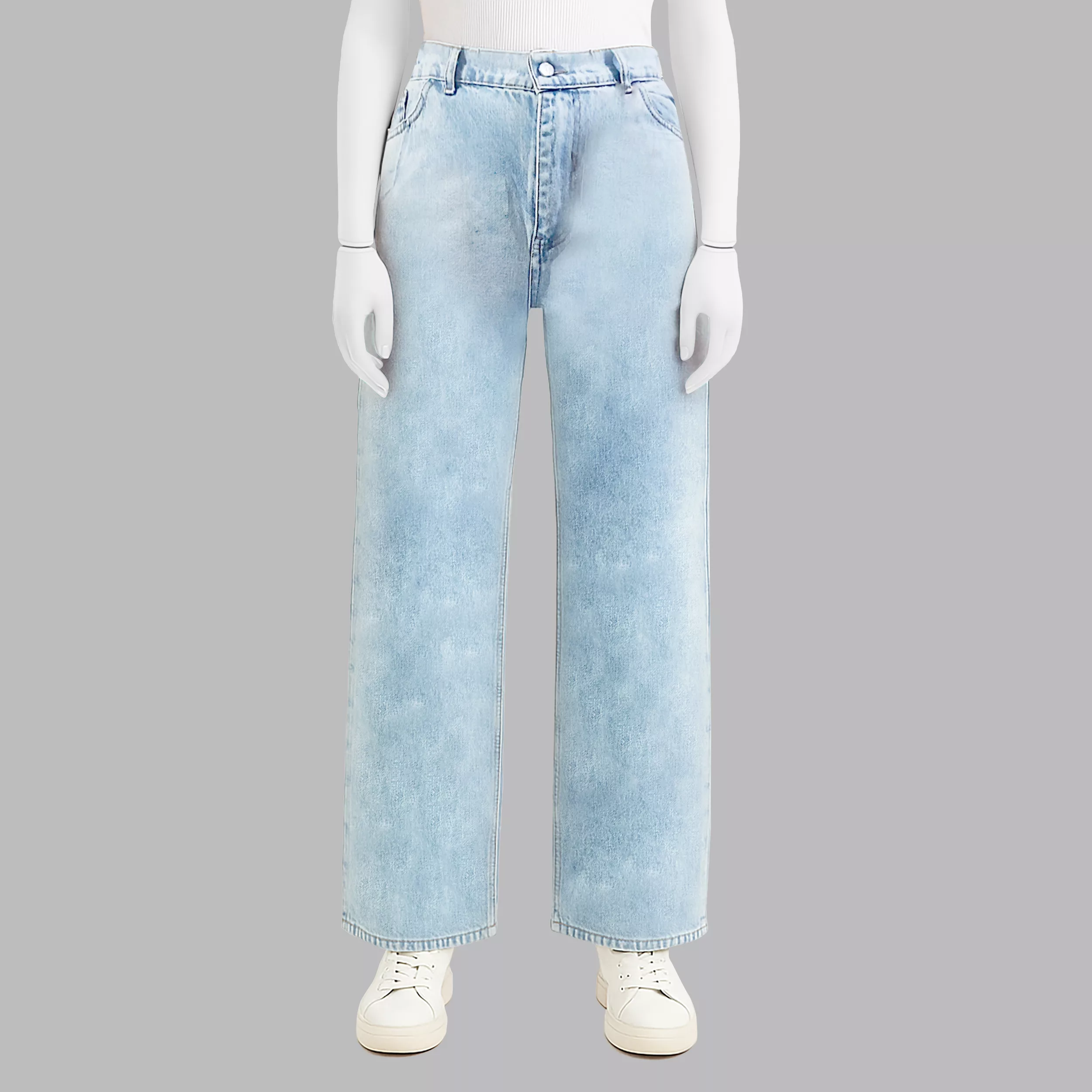 شلوار جین زنانه مدل نیم بگ