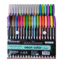 خودکار ژویکسوا مدل اکلیلی نئونی طرح شبرنگ بسته 36 عددی