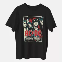 تی شرت آستین کوتاه مردانه مدل گروه راک ac dc کد z198