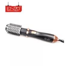 سشوار برس‌دار چرخشی حرفه‌ای انزو مدل EN-746، موتور AC با توان مصرفی 6600 وات، دارای قابلیت باد سرد، با حالت صاف‌کننده و حجم‌دهنده، وزن 400 گرم، تنظیم حرارت 2 حالته و کنترل سرعت 2 حالته، به همراه سری برس‌دار گرد باریک، پهن و تخت