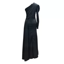 پیراهن یقه رومی زنانه مدل 10524 رنگ مشکی