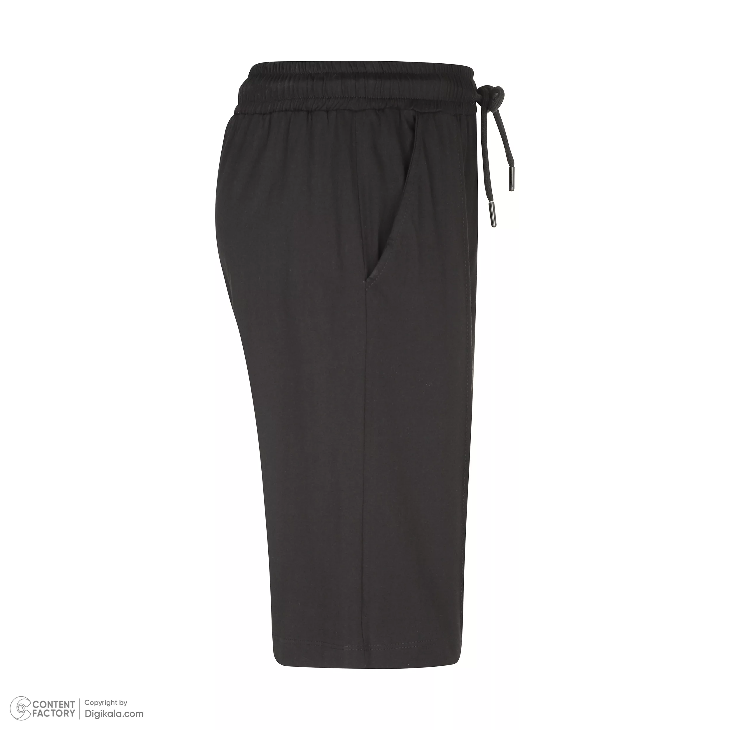 ست تی شرت و شلوارک مردانه مادر مدل 2099912 رنگ مشکی