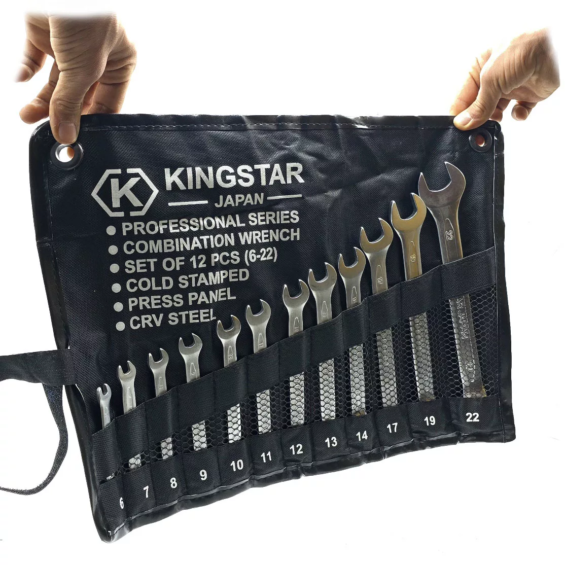 آچار یکسر تخت و یکسر رینگی کینگ استار مدل 6-22MM مجموعه 12 عددی