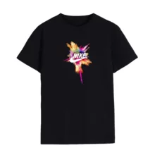 تی شرت لانگ آستین کوتاه  زنانه مدل لوگو‌ کد 20 رنگ مشکی