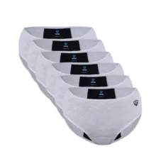 شورتکس زنانه تاپیک مدل لایه جاذب ضدحساسیت رنگ طوسی بسته 6 عددی