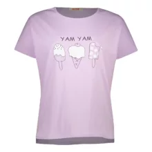 تی شرت آستین کوتاه زنانه مادر مدل Gelato رنگ یاسی