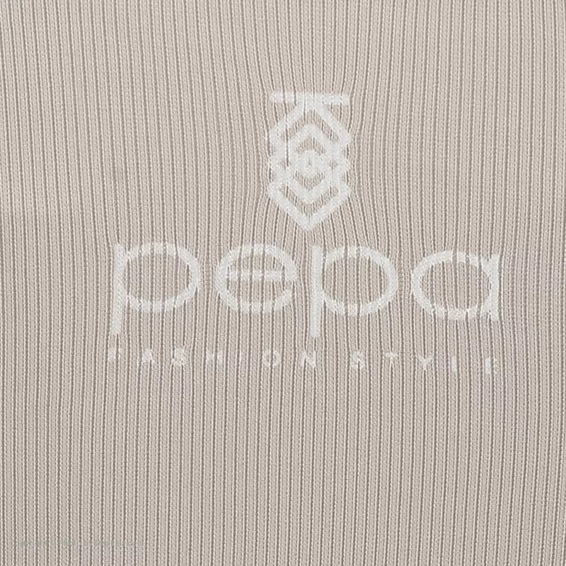 بادی بدون آستین زنانه پپا مدل Hooper رنگ استخوانی