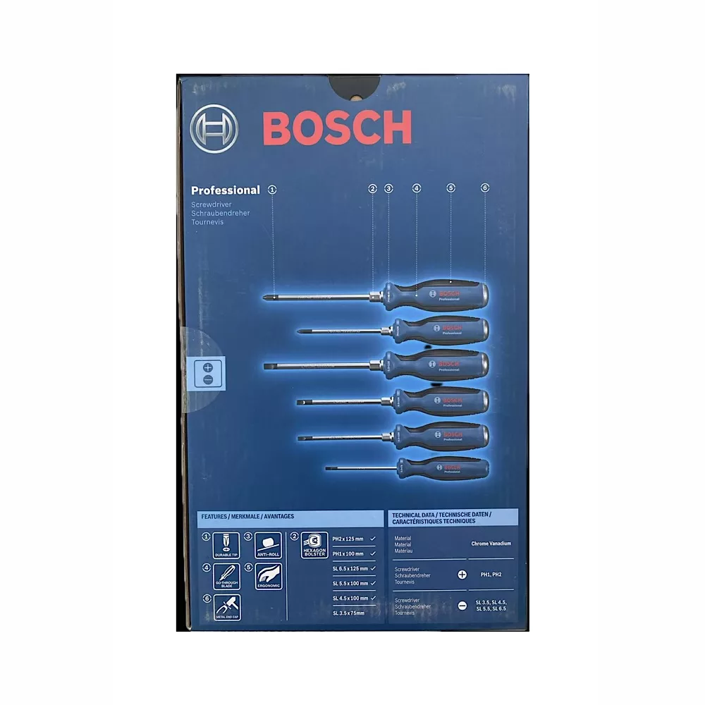 پيچ گوشتی بوش مدل 1600a01v09 بسته 6 عددی