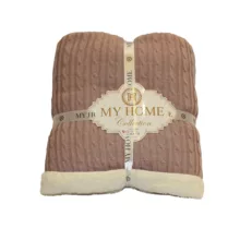 پتو مای هوم مدل اسپیرال پشت خز دار سایز 160×210 سانتی متر