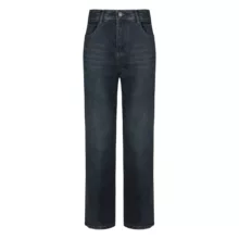 شلوار جین راسته زنانه مدل 385 رنگ آبی تیره