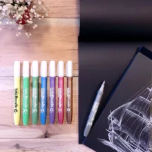 ماژیک آرت لاین مدل براش Decor کد 744 بسته ی 5 عددی