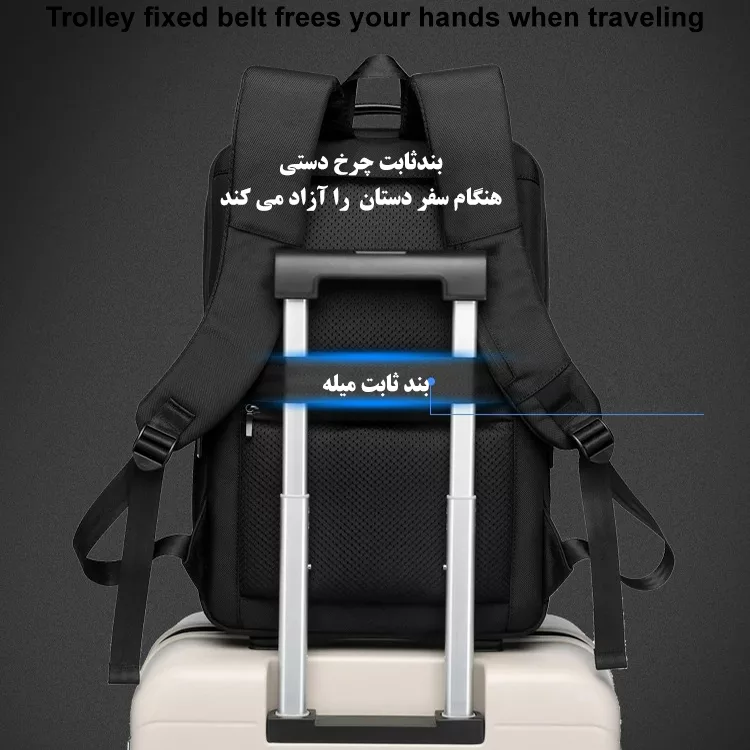 کوله پشتی لپ تاپ چینلو کد 5283 مناسب برای لپ تاپ 14.1 تا 15.6 اینچی