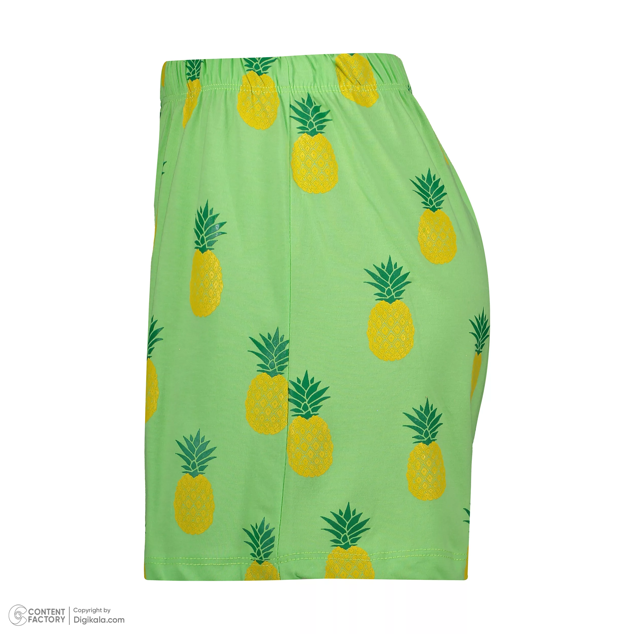 ست تی شرت و شلوارک زنانه مادر مدل Pina رنگ سبز