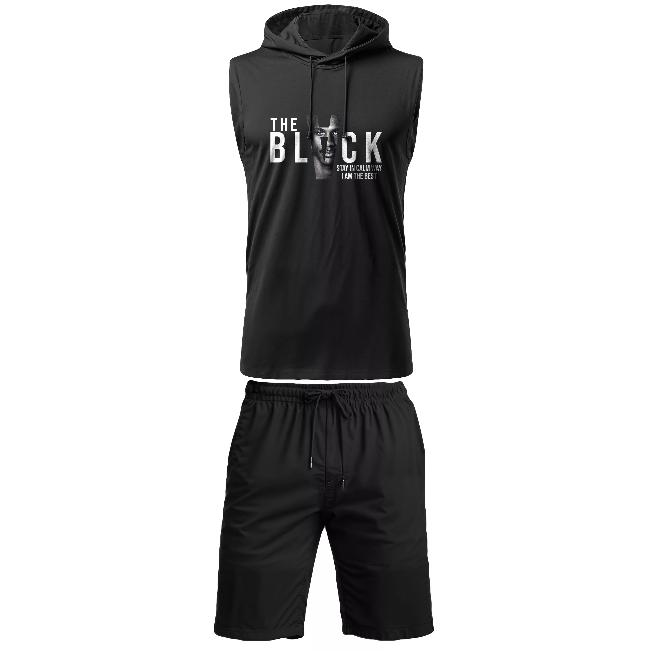 ست تاپ و شلوارک مردانه مدل 14020921a رنگ مشکی