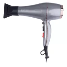 سشوار حرفه‌ای رومئو مدل RM-5858، موتور AC با توان مصرفی 2200 وات، دارای قابلیت باد سرد، طراحی ارگونومیک، دارای حلقه آویختن، با حالت صاف‌کننده و حجم‌دهنده، وزن 450 گرم، تنظیم حرارت 3 حالته و کنترل سرعت 2 حالته، به همراه متمرکزکننده باریک
