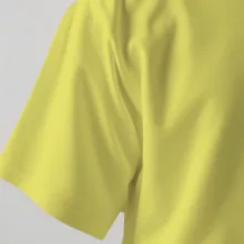 تیشرت اورسایز آستین کوتاه زنانه مدل باکسی طرح گربه آویزان رنگ لیمویی