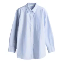 شومیز آستین بلند یقه انگلیسی زنانه مدل 10041 رنگ آبی