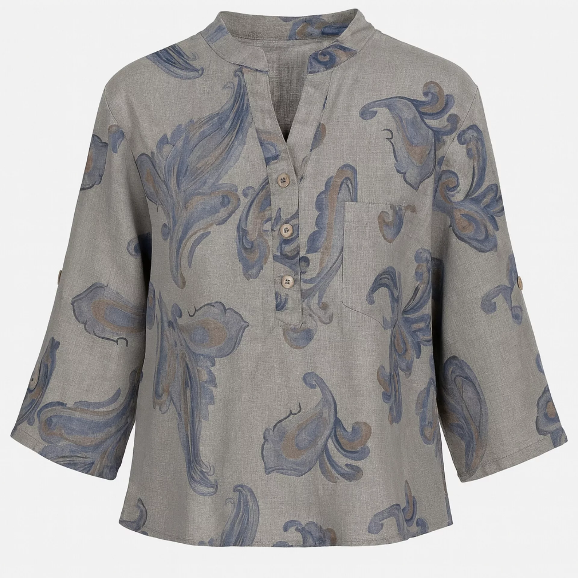 بلوز آستین سه ربع یقه هفت زنانه مدل 505188