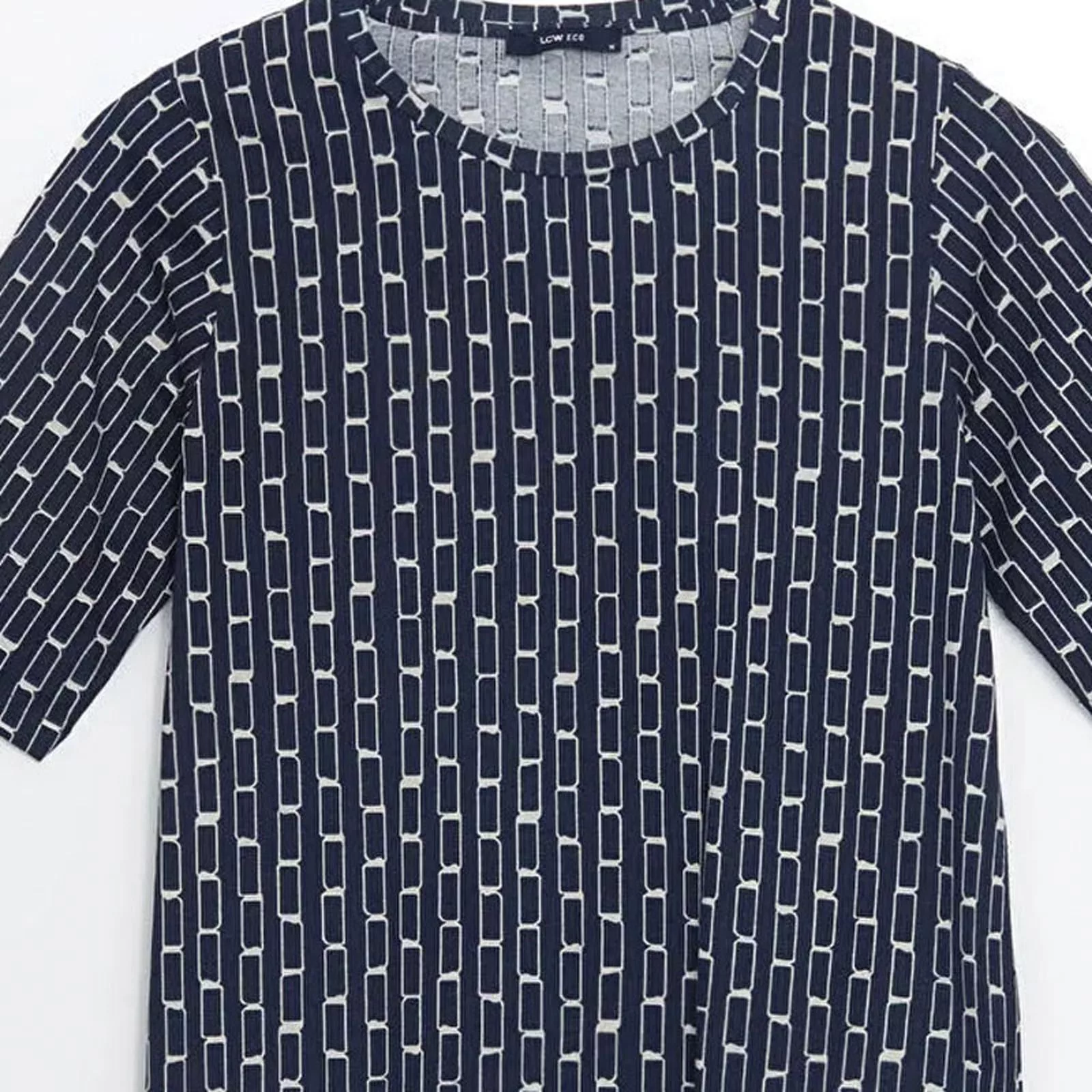 تیشرت آستین کوتاه زنانه ال سی وایکیکی مدل S5KD99Z8 رنگ سرمهای