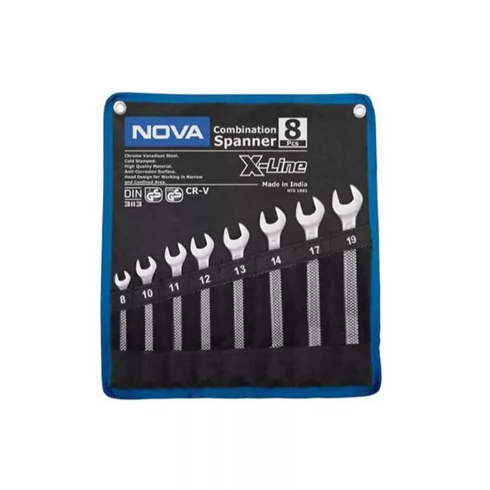 آچار یکسر تخت و یکسر رینگی نووا مدل 9430 مجموعه 8 عددی