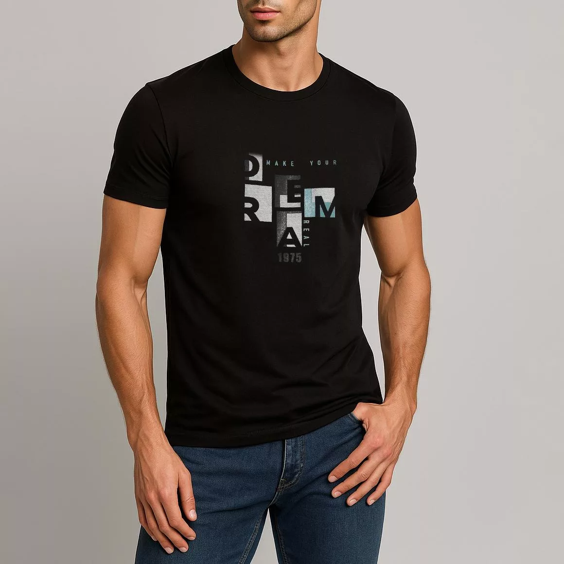 تی شرت آستین کوتاه مردانه باینت مدل 2261793 رنگ مشکی