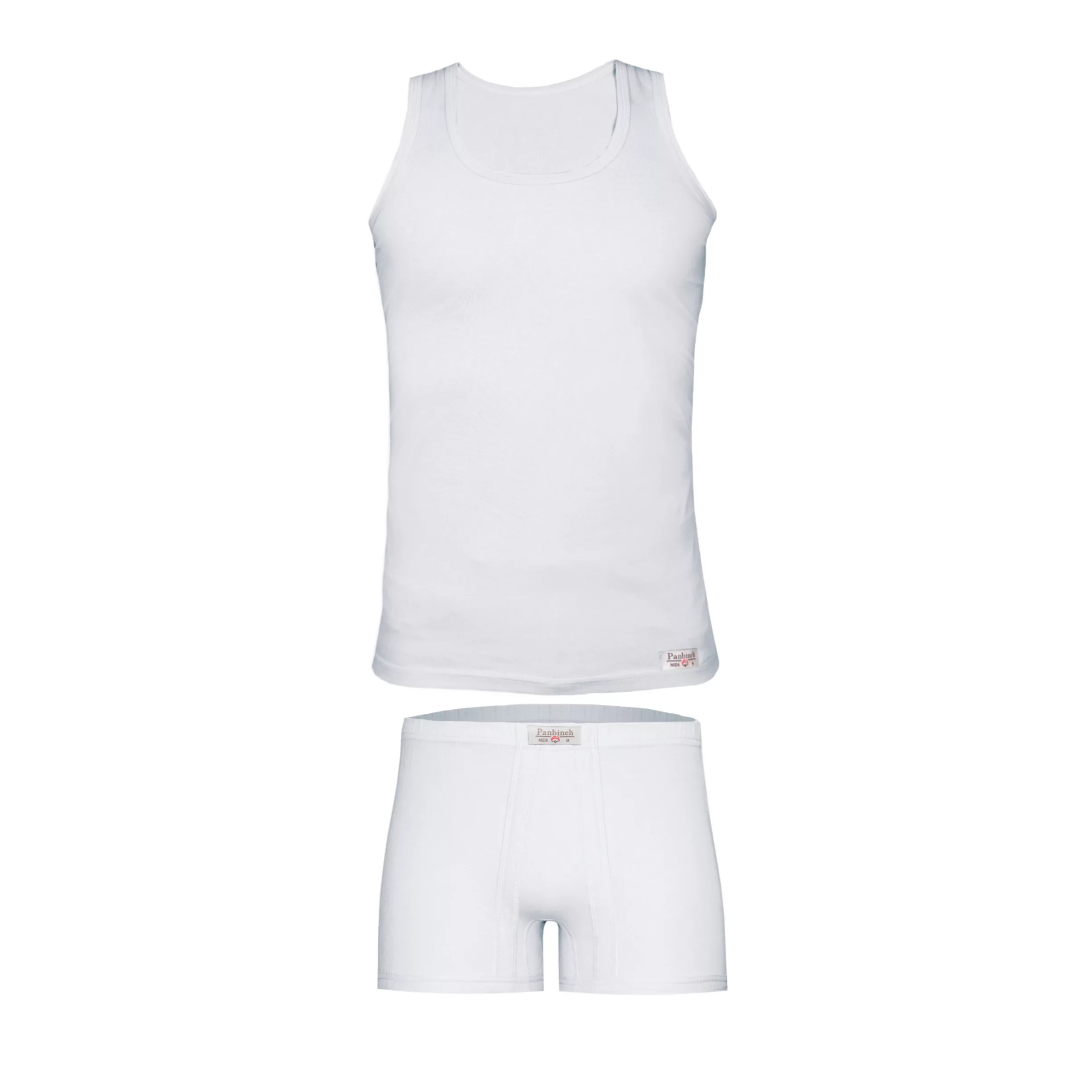 ست شورت و زیرپوش مردانه تولیدی پنبینه مدل نخ پنبه خالص صادراتی مجموعه 3 عددی