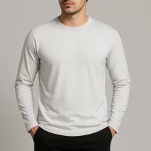 تی شرت آستین بلند مردانه مدل NC1_0327 رنگ سفید