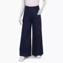 شلوار جین آزاد زنانه گره استایل مدل J322