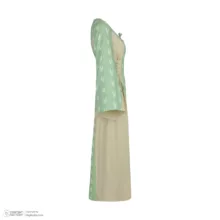 پیراهن یقه هفت زنانه گره استایل مدل P-170 رنگ سبز