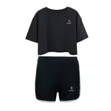 ست کراپ تی شرت و شلوارک زنانه مدل ARN1