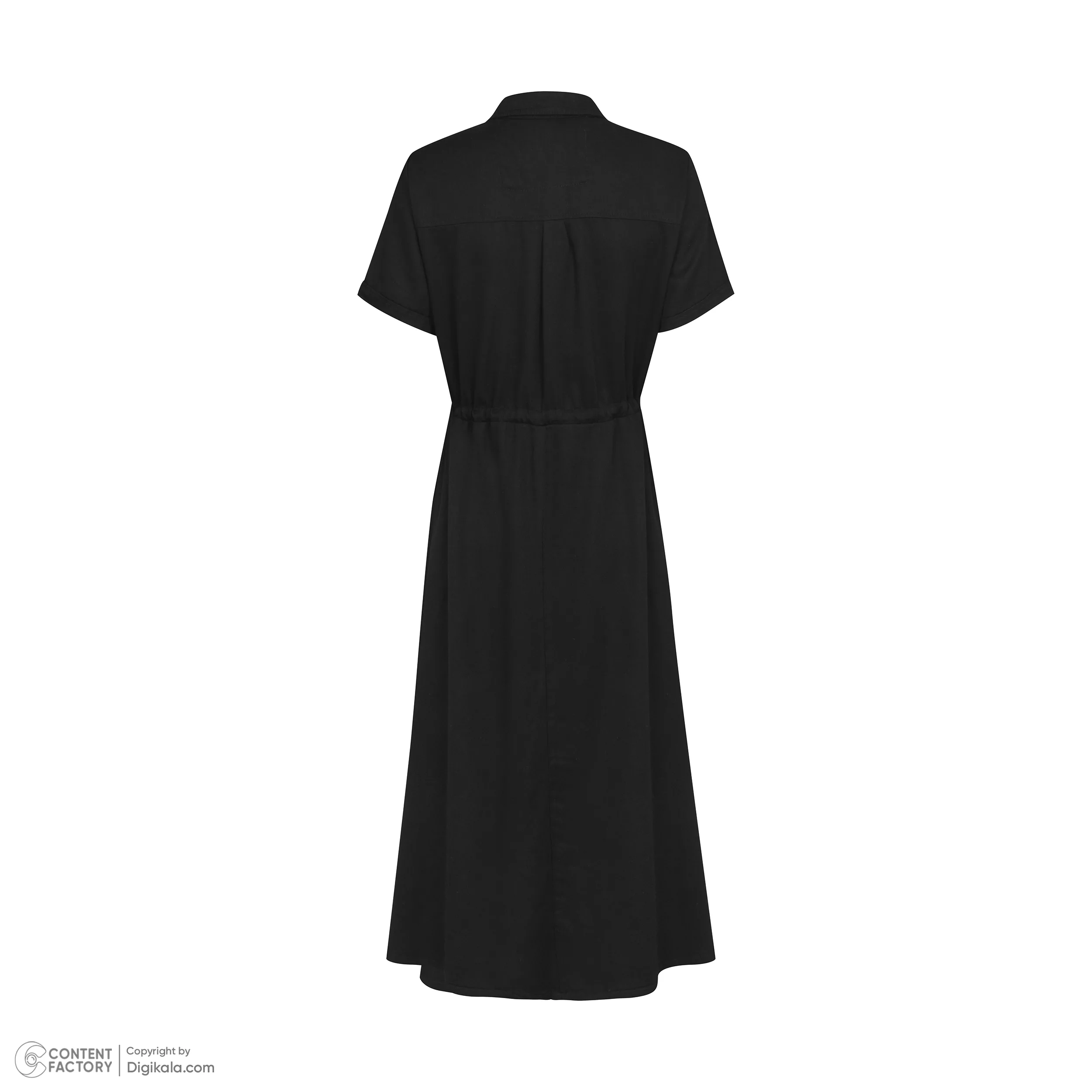 پیراهن یقه برگردان زنانه سوپردرای مدل W18S50101C رنگ مشکی