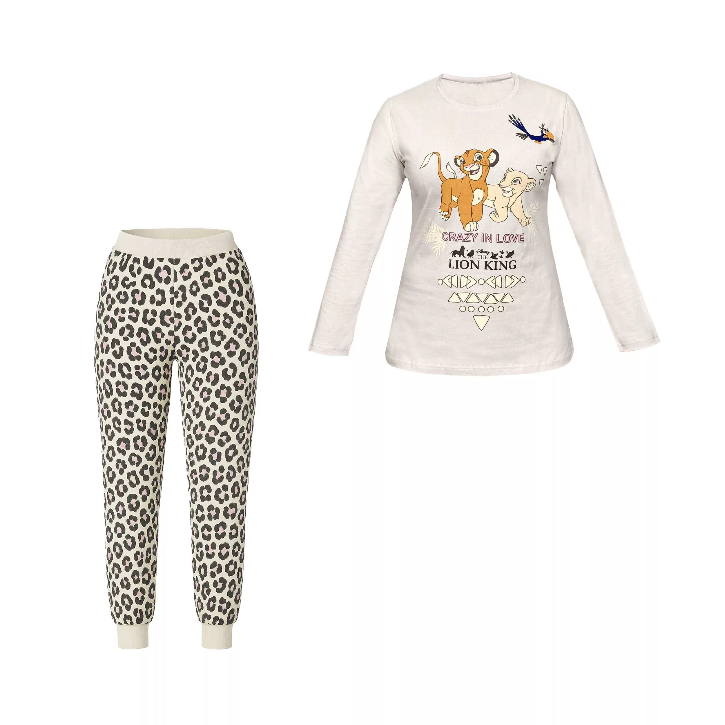 ست تی شرت آستین بلند و شلوار زنانه هیراد مدل 9419 رنگ کرم