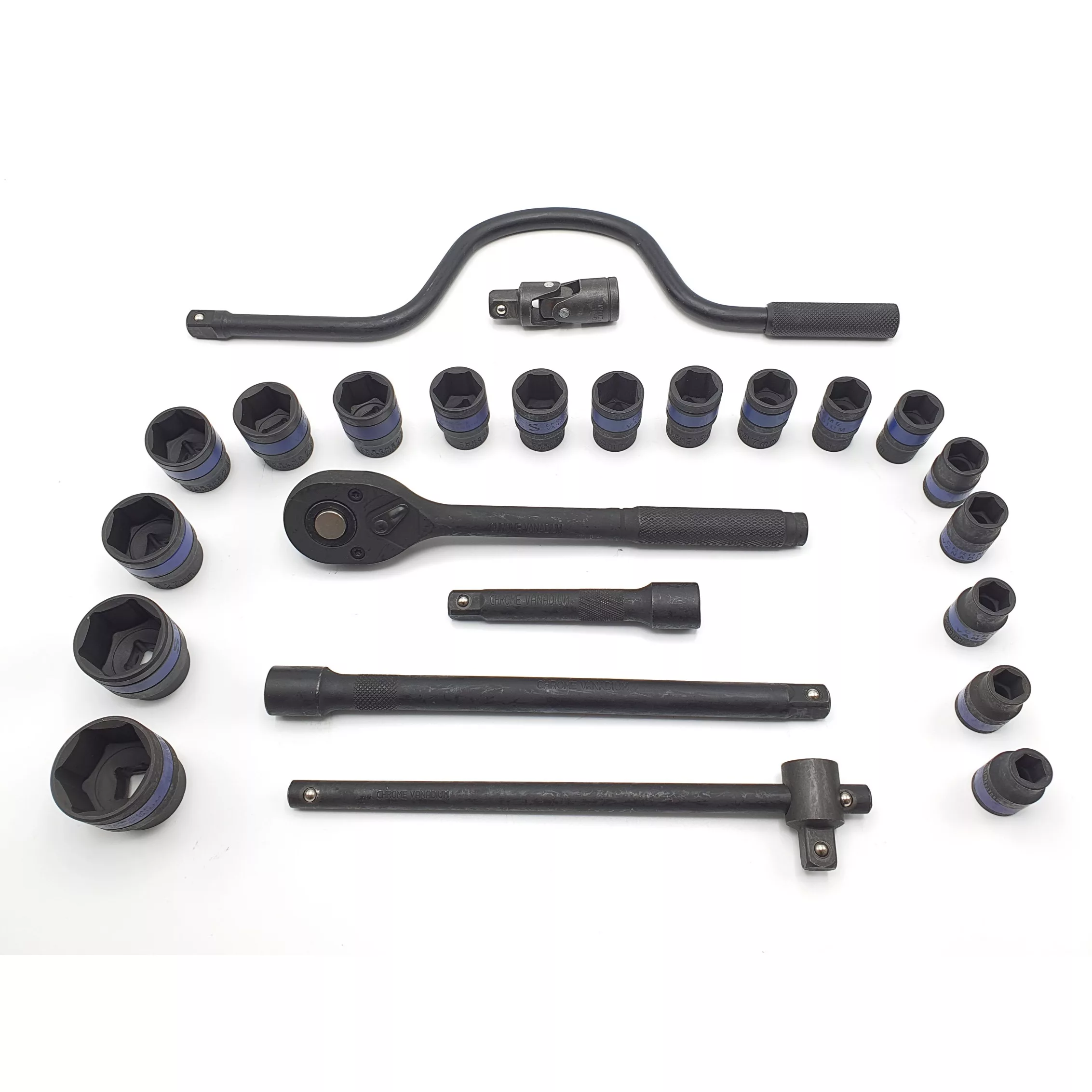 آچار بکس جغجغه ای باس مدل LIFE-STYLE-24 BLACK مجموعه 24 عددی