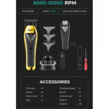 ماشین اصلاح موی سر و صورت شارژی وی جی ار مدل V-994