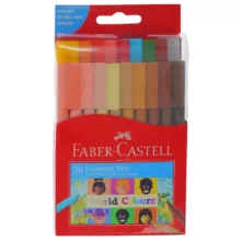 ماژیک رنگ آمیزی 20 رنگ فابر کاستل مدل Connector Pens  طیف پوست و کلاسیک