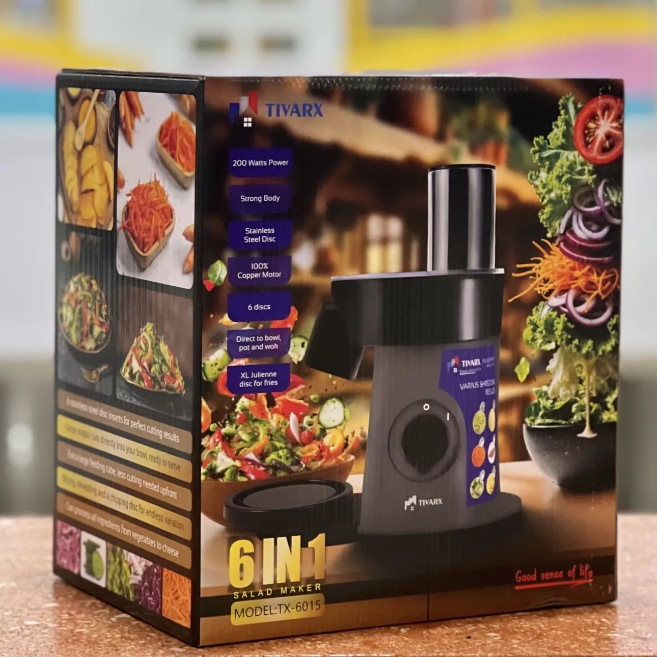 غذاساز چندکاره 200 وات تیوارکس مدل سالادساز 6015