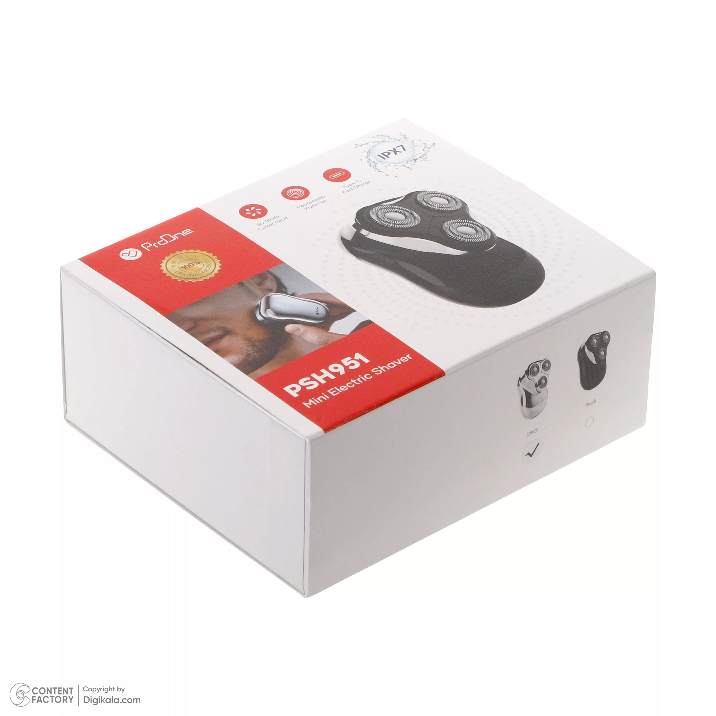 ماشین اصلاح موی صورت پرووان مدل PSH951، اصلاح به صورت حجم زن، امکان استفاده بهصورت خشک و مرطوب، منبع انرژی با باتری قابل شارژ، تکنولوژی اصلاح به صورت برش چرخشی، مدت زمان شارژ 90 دقیقه و مدت زمان استفاده پس از شارژ 90 دقیقه، بههمراه کیف و کابل شارژ USB