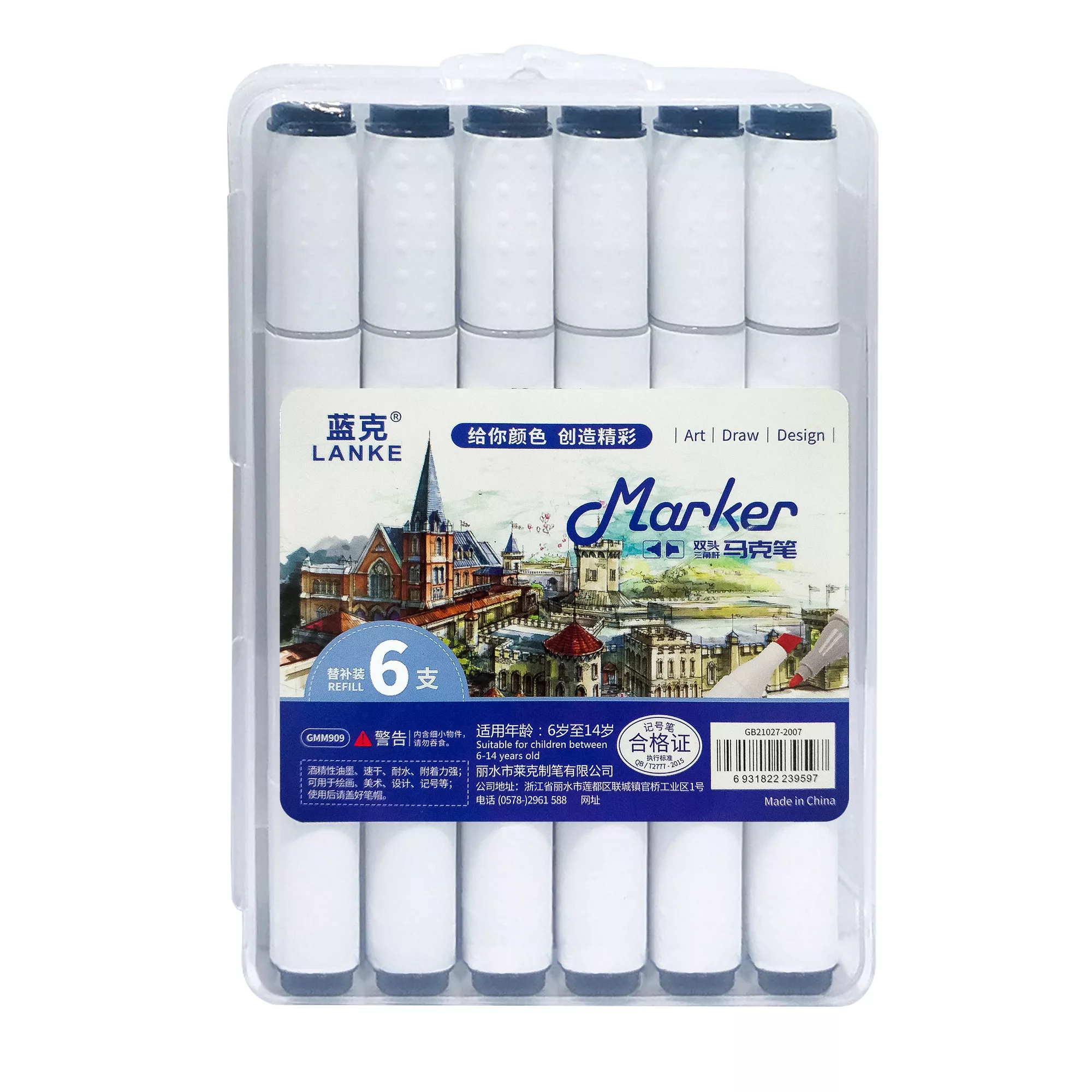 ماژیک راندو لانک مدل SKIN کد GMM909 مجموعه 12 عددی