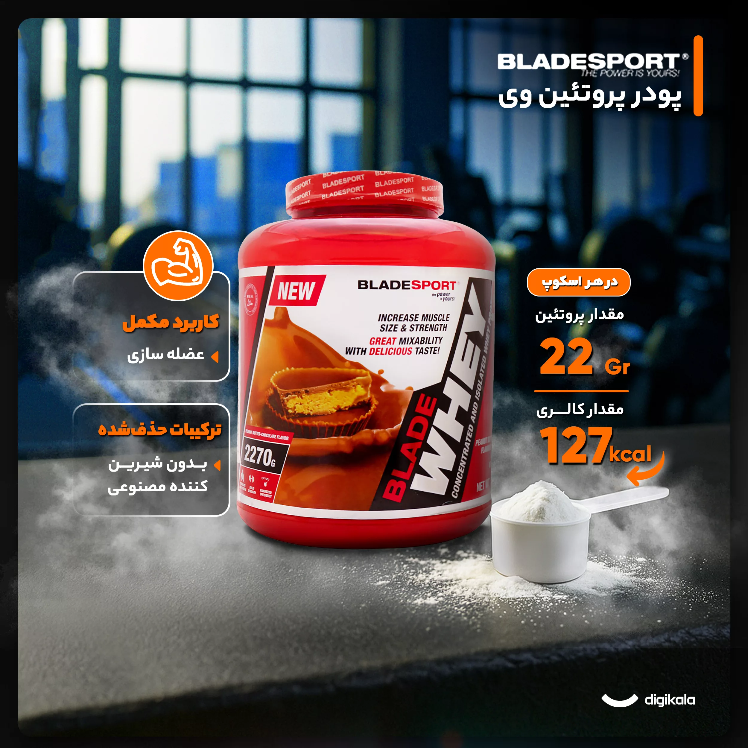 پودر پروتئین وی بلید اسپرت - 2270 گرم