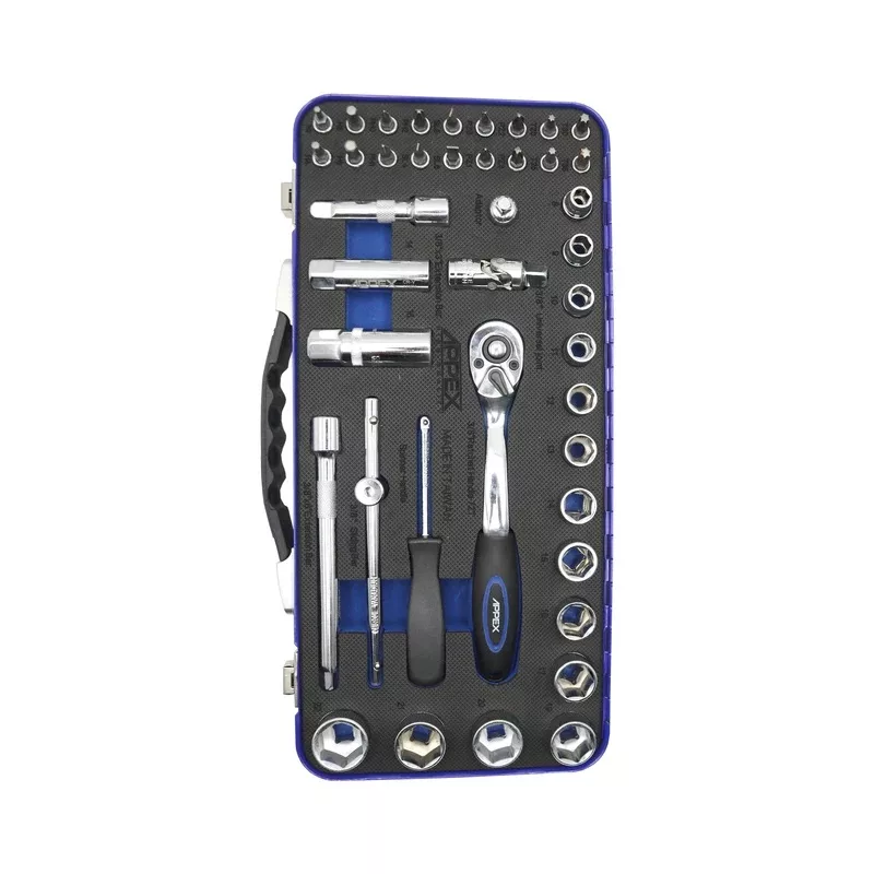 آچار بکس اپکس مدل SMT-3/8 INCH-APX1542--TAIWAN-SOCKET TOOLS SET مجموعه 42 عددی