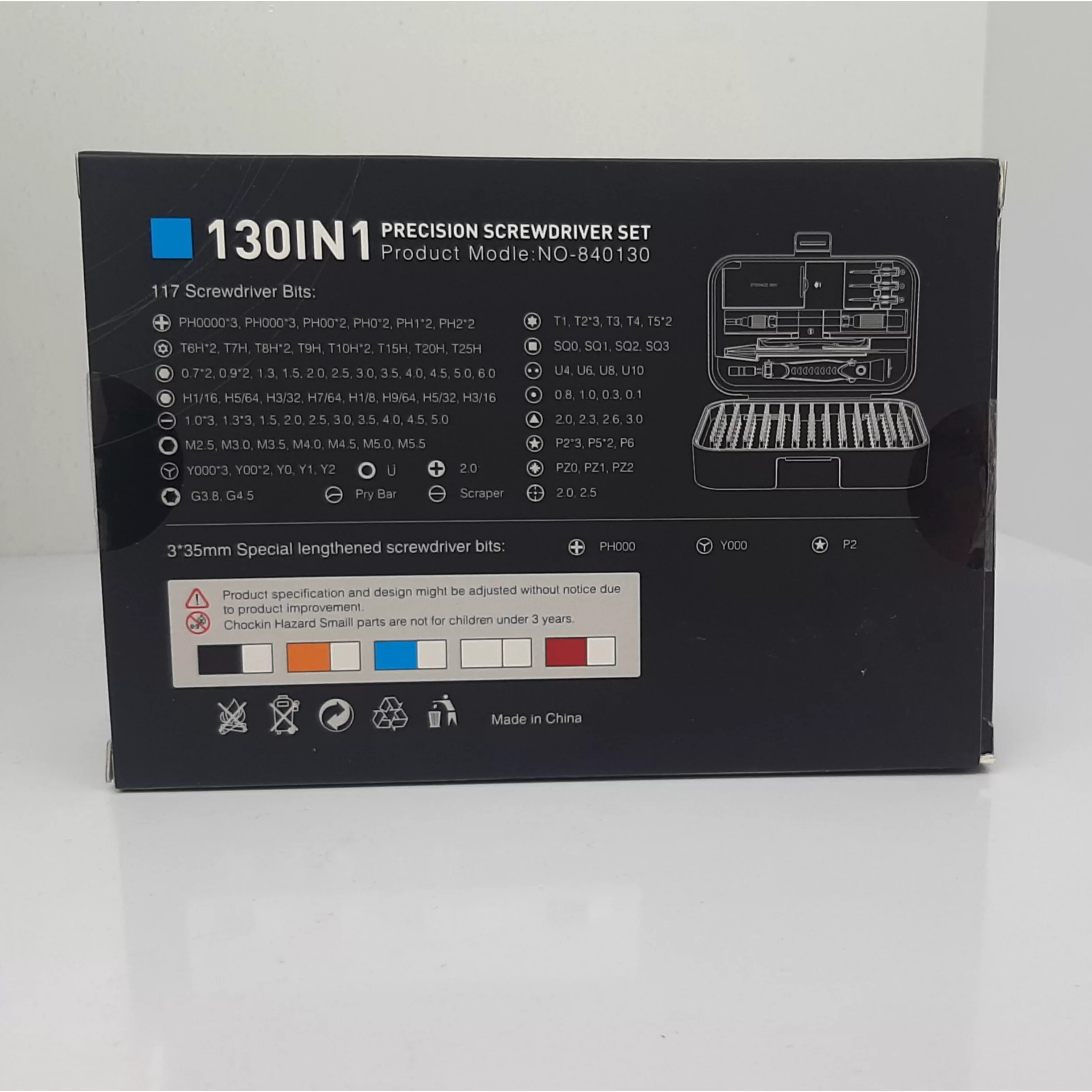 پیچ گوشتی مدل NO-840130 بسته 130 عددی