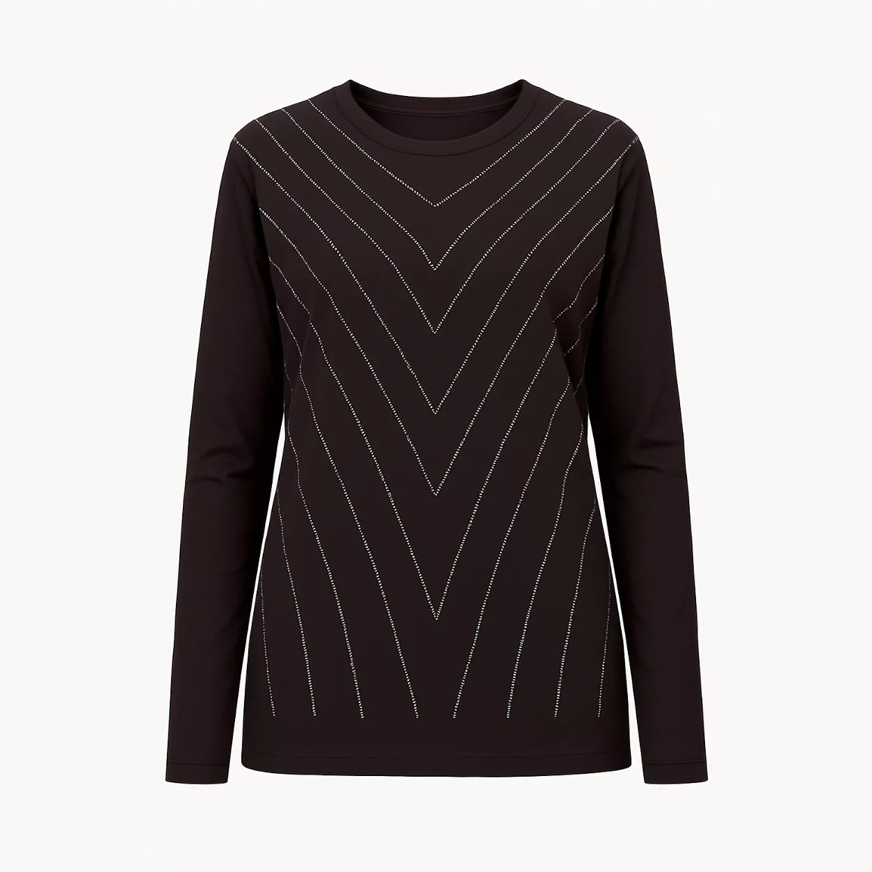 بلوز آستین بلند یقه گرد زنانه مدل 112444