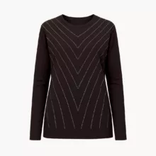 بلوز آستین بلند یقه گرد زنانه مدل 112444