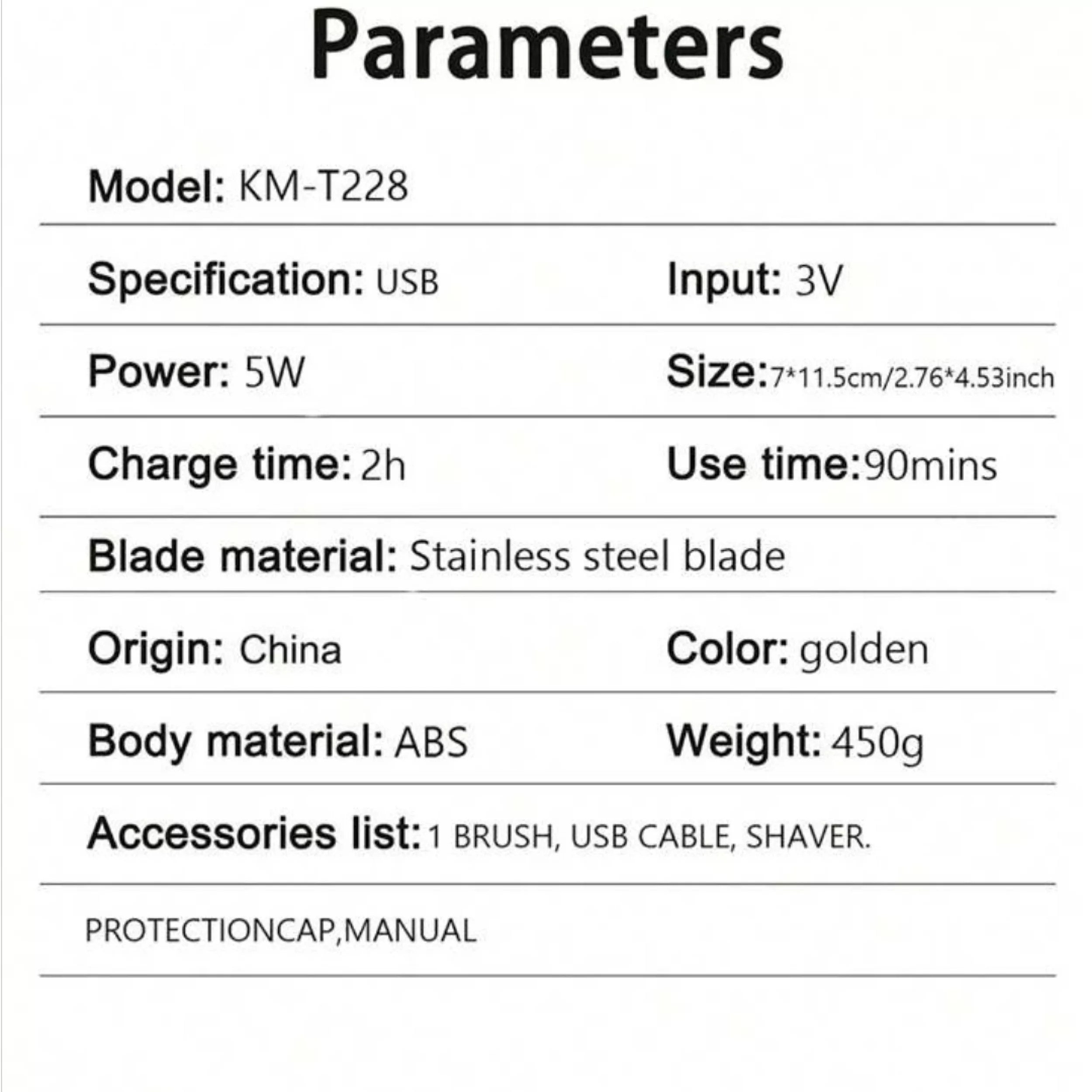 ماشین اصلاح موی صورت شارژی کیمی مدل T228